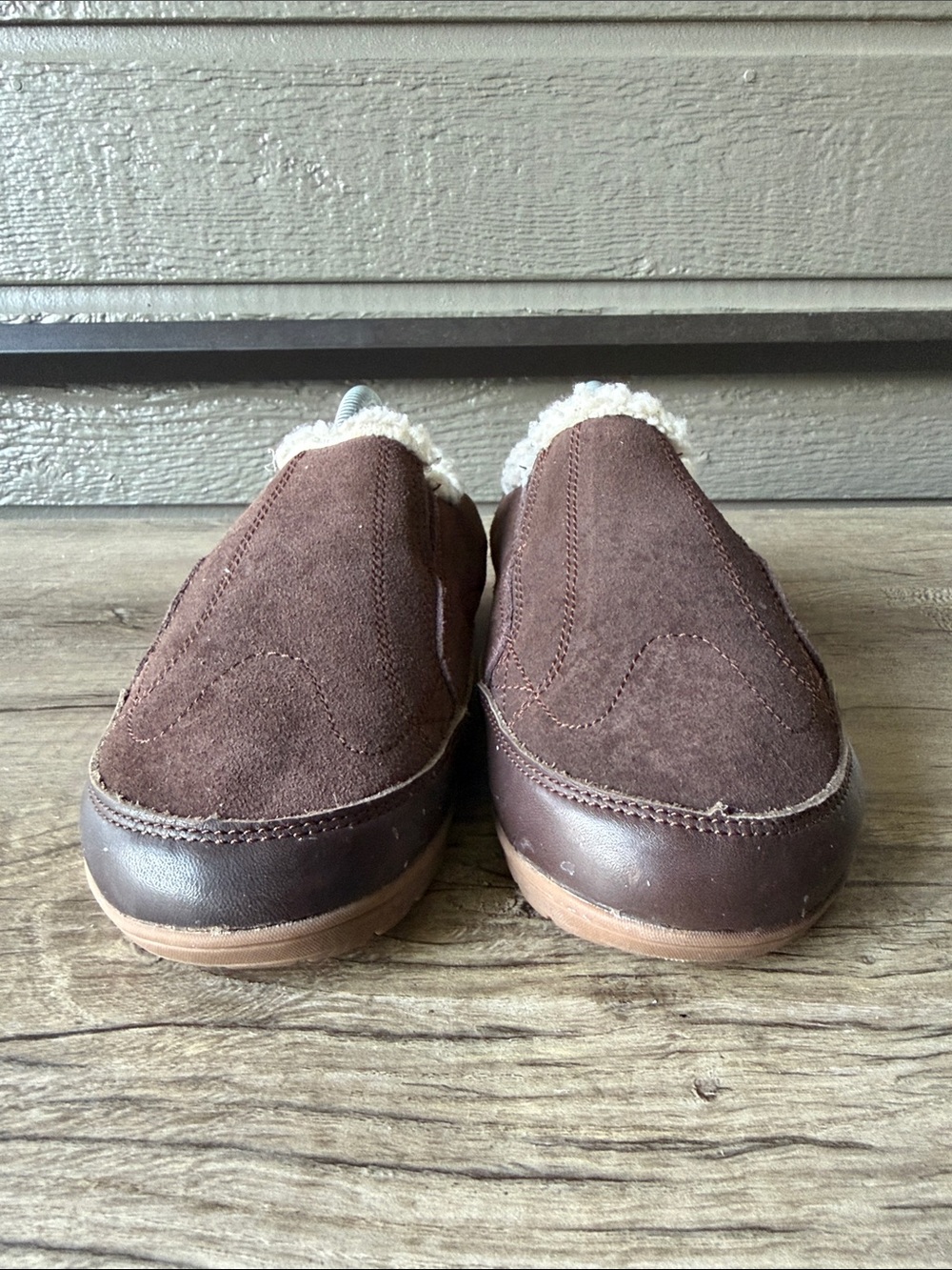 Patagonia Women’s Brown Suede Slip-On Shoes with Shearling Lining size 8.5 - Picture 6 of 9